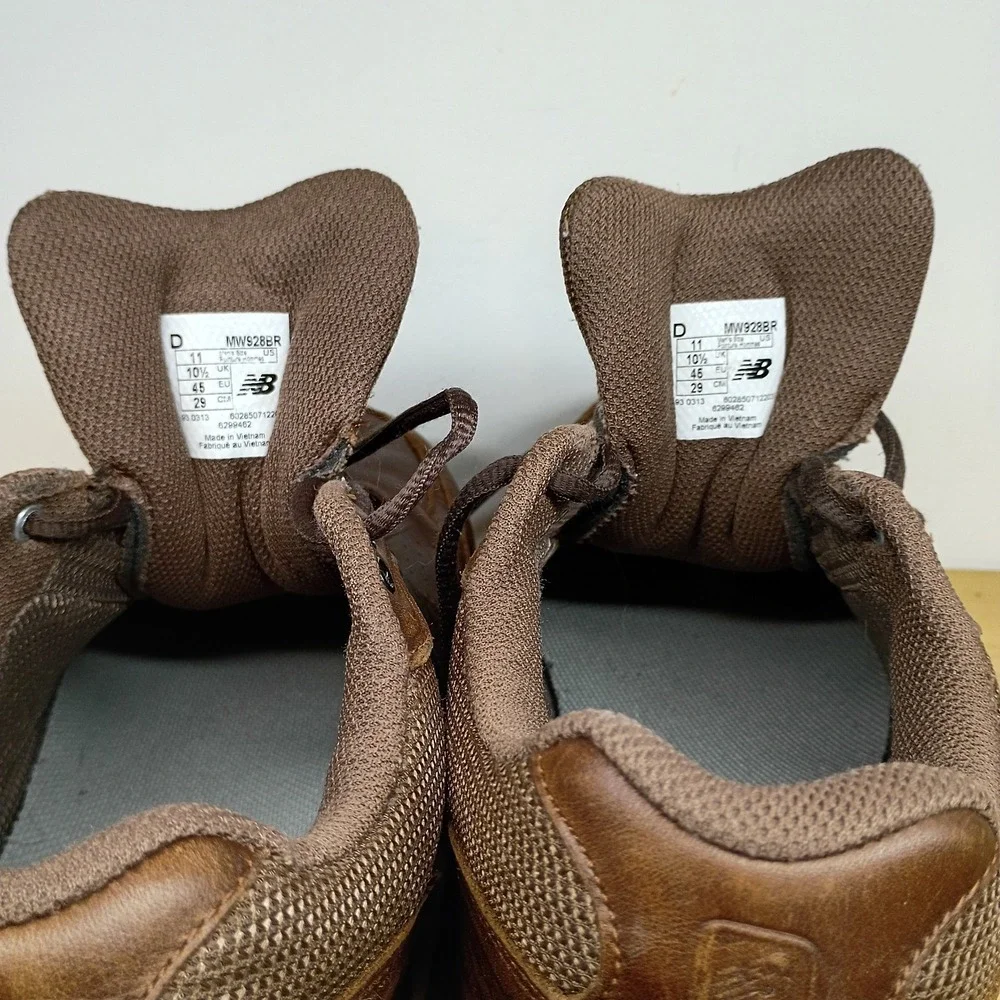 New Balance 928 Walking Shoes Mens Size 11 D Brown Leather Rollbar‎ MW928BR
